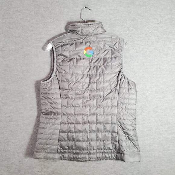 Patagonia Women Nano‎ Puffer Vest Large Gray Google Logo Light Windproof NWT - Picture 6 of 11